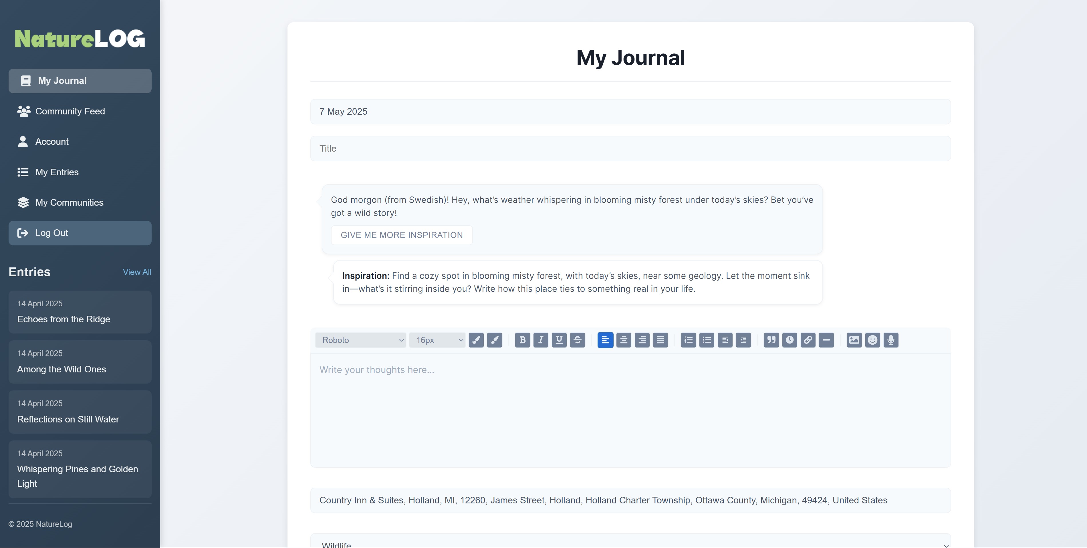 Journal with AI