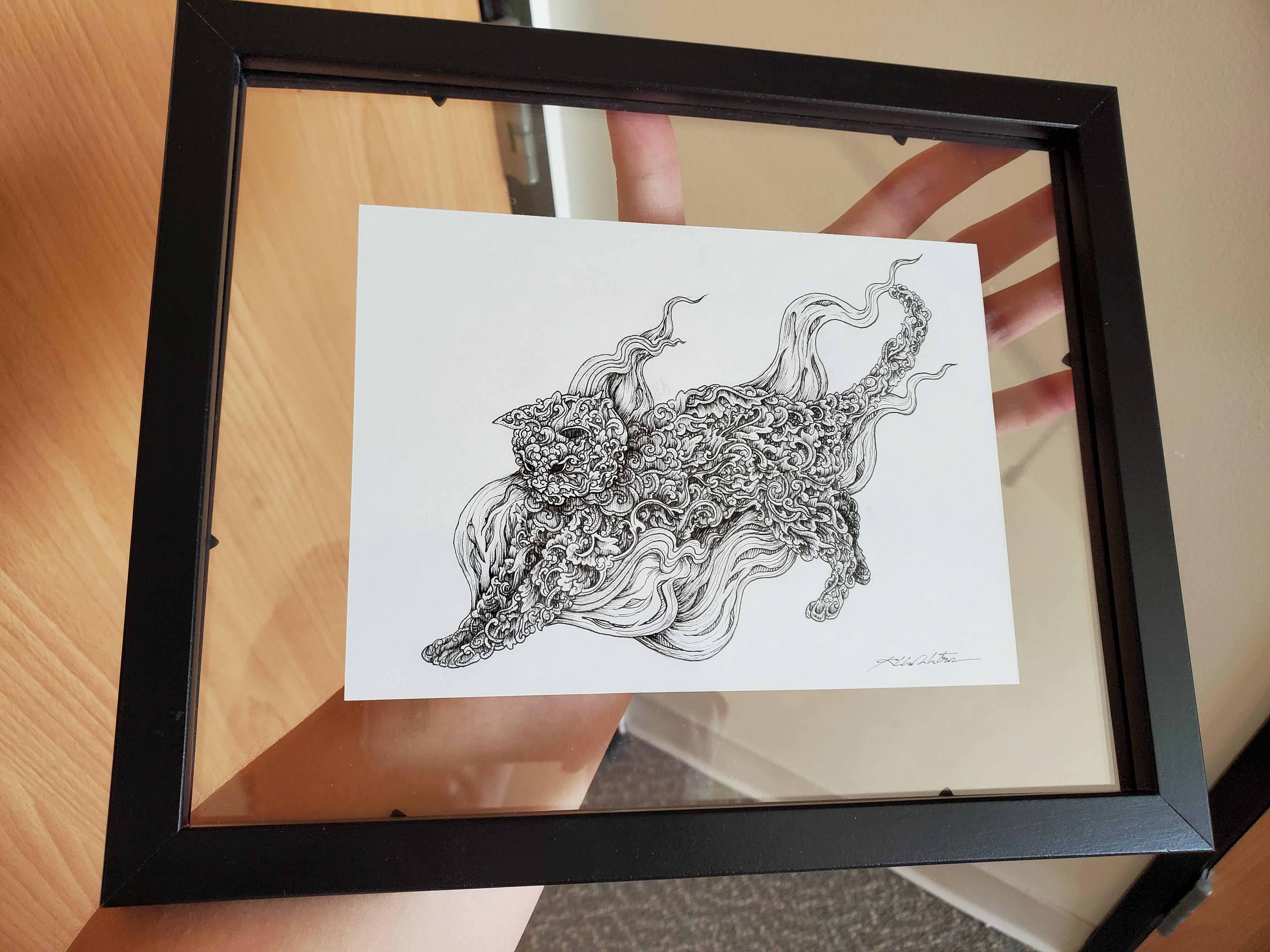 Cat framed