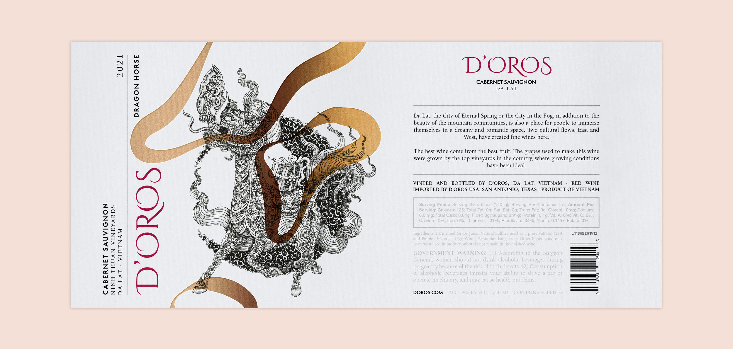 D'oros label illustration