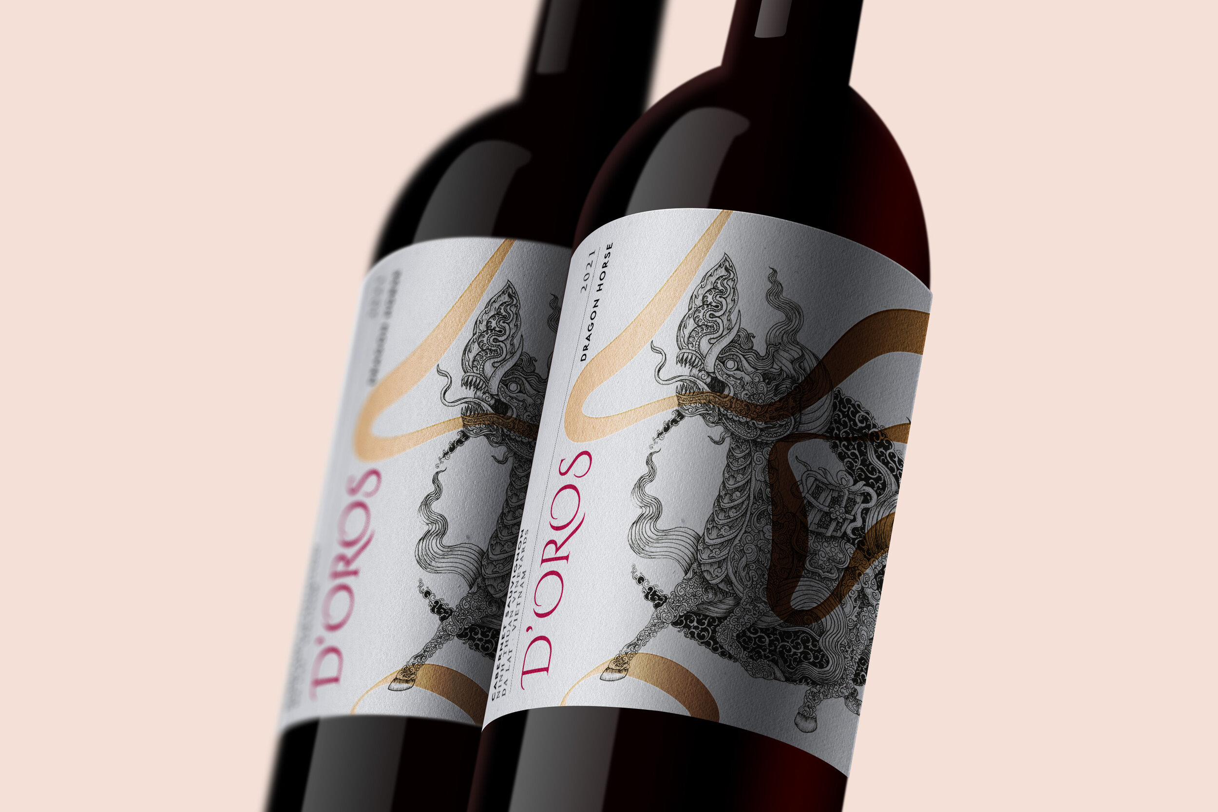 Red double bottles